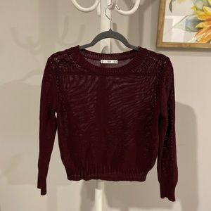 MANGO burgundy knitted sweater